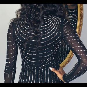 Fashion Nova Rhinestone Mini Dress. Like New.